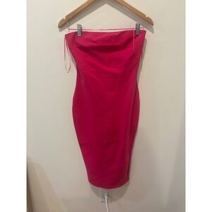 Superdown Pink‎ Strapless Midi Bodycon Dress Size S